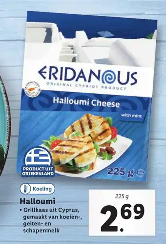 Lidl Halloumi 225g aanbieding