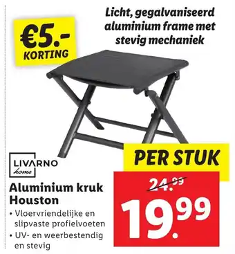 Lidl Livarno home Aluminium kruk Houston aanbieding