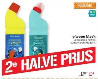 Coop G'woon Bleek 2*750ml aanbieding