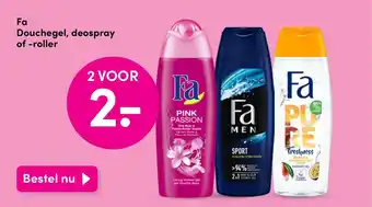 DA Fa Douchegel, deospray of- roller aanbieding