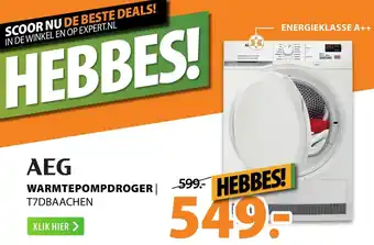 Expert AEG Warmtepompdroger | T7DBAACHEN aanbieding