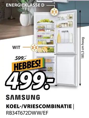 Expert SAMSUNG Koel-/Vriescombinatie | RB34T672DWW/EF aanbieding