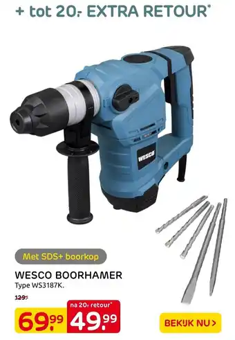 Praxis Wesco Boorhamer | WS3187K aanbieding