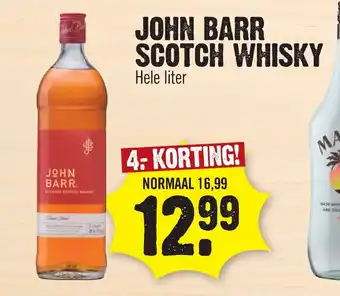 Super Dirck 3 John Barr Scotch Whisky hele liter aanbieding