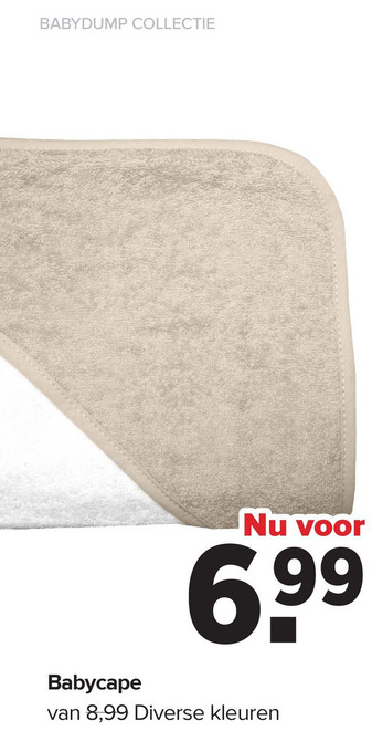 Baby-Dump Babycape aanbieding