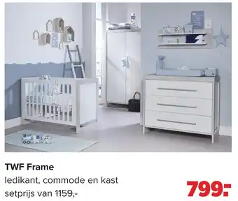 Baby-Dump TWF Frame ledikant, commode en kast aanbieding