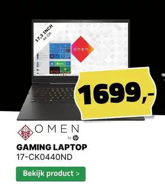 BoXXer Omen Gaming Laptop 17-CK0440ND aanbieding