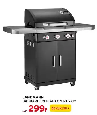 Praxis Landmann Gasbarbecue Rexon PTS3.1* aanbieding