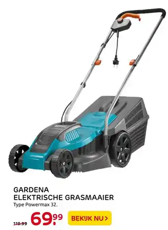 Praxis Gardena Elektrische grasmaaier | Powermax 32 aanbieding