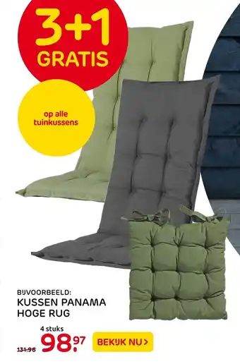 Praxis Kussen Panama Hoge Rug 4st aanbieding