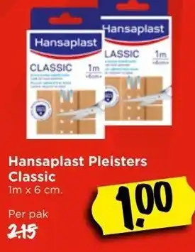 Vomar Voordeelmarkt Hansaplast Pleisters Classic aanbieding