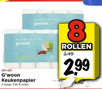 Vomar Voordeelmarkt G'woon Keukenpapier aanbieding