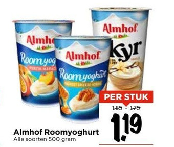 Vomar Voordeelmarkt Almhof Roomyoghurt aanbieding