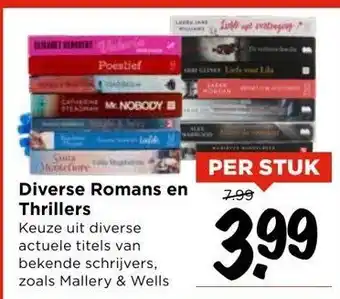 Vomar Voordeelmarkt Diverse Romans en Thrillers aanbieding