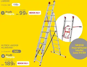 Praxis Altrex Ladder allround 3x9 sporten aanbieding