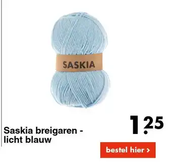 Wibra Saskia breigaren licht blauw aanbieding