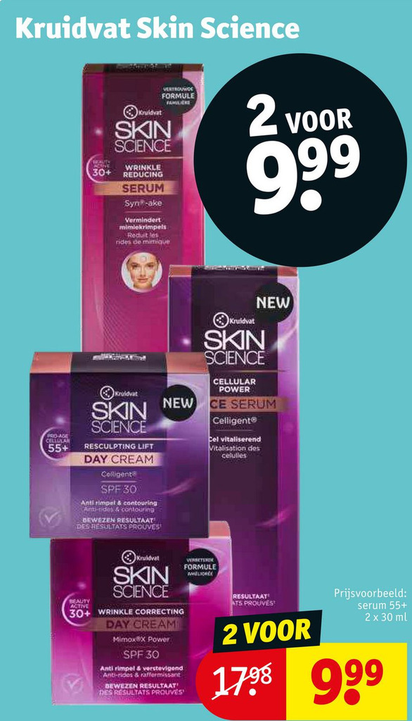 Kruidvat Skin Science aanbieding bij Kruidvat