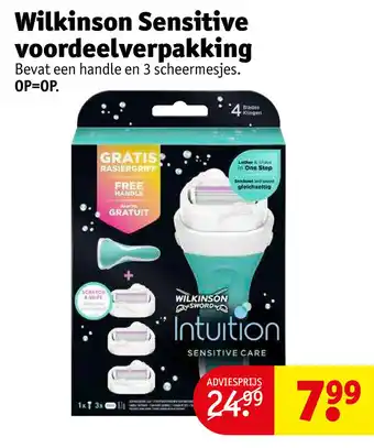 Kruidvat Wilkinson Sensitive voordeelverpakking aanbieding