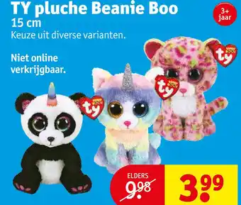 Kruidvat TY pluche Beanie Boo 15 cm aanbieding