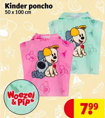 Kruidvat Kinder poncho 50 x 100 cm aanbieding