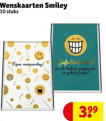 Kruidvat Wenskaarten Smiley 10 stuks aanbieding