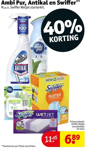 Kruidvat Ambi Pur, Antikal en Swiffer** aanbieding