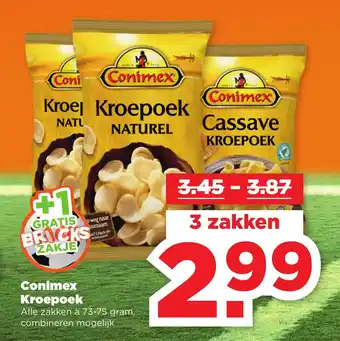 PLUS Conimex Kroepoek 3*73-75g aanbieding