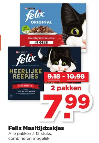 PLUS Felix Maaltijdzakjes 2*12st aanbieding