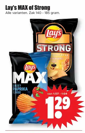 Dirk Lay's MAX of Strong 140 - 185 gram aanbieding