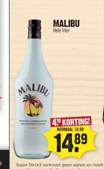 Dirk Malibu hele liter aanbieding