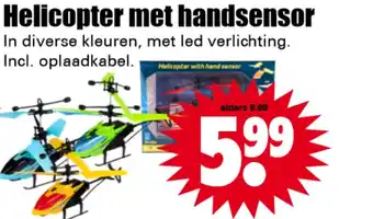 Dirk Helicopter met handsensor aanbieding