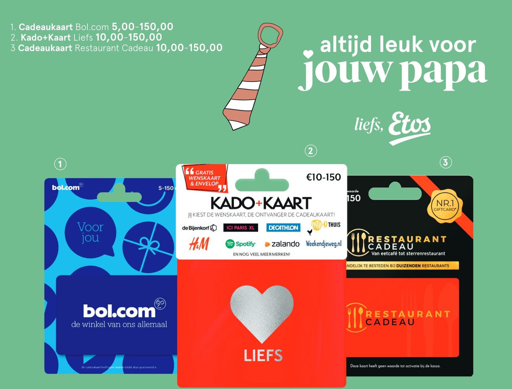 Cadeaukaart Bol.com aanbieding bij Etos