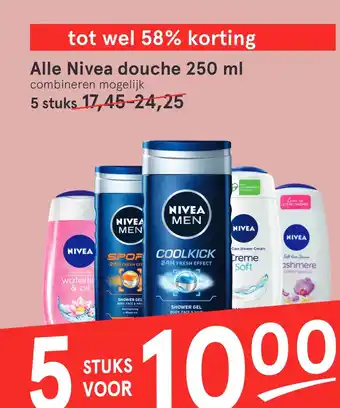 Etos Alle Nivea douche 250ml aanbieding