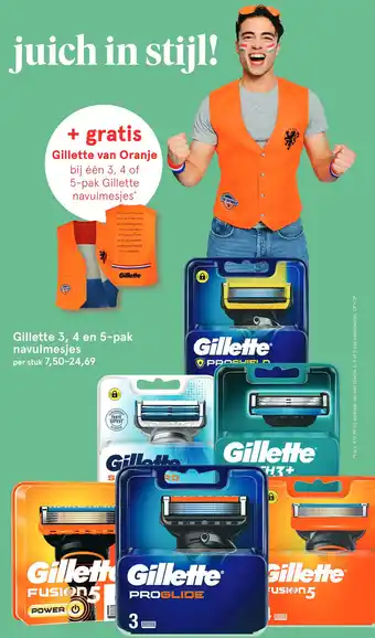 Etos Gillette 3, 4 en 5-pak navulmesjes aanbieding