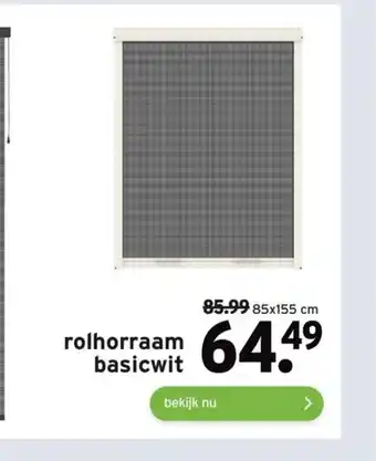 GAMMA Rolhorraam basicwit 85 x 155 cm aanbieding