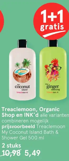 Etos Treaclemoon, Organic Shop en INK’d aanbieding