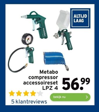 GAMMA Metabo compressor accessoireset LPZ 4 aanbieding