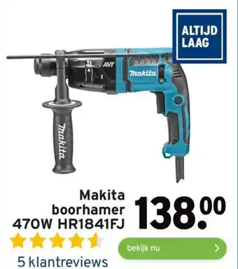 GAMMA Makita boorhamer 470W HR1841FJ aanbieding