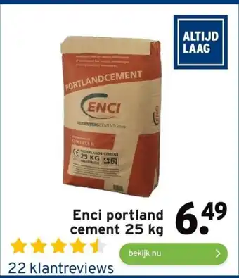 GAMMA Enci portland cement 25 Kg aanbieding