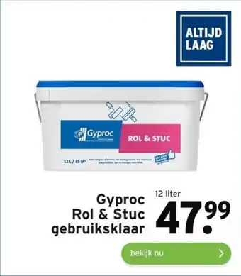 GAMMA Gyproc Rol & Stuc gebruiksklaar 12 liter aanbieding