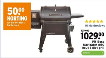 GAMMA Pit Boss Navigator 850 hout pellet grill aanbieding