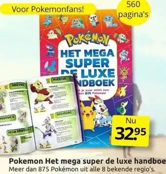 Boekenvoordeel Pokemon Het mega super de luxe handboek aanbieding