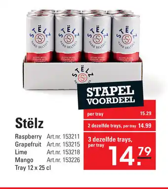 Sligro Stelz tray 12x25 cl aanbieding