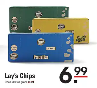 Sligro Lay's Chips doos 20x40 gram aanbieding