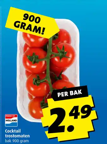 Boni Cocktail trostomaten bak 900 gram aanbieding