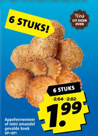 Boni Appelverwenner of mini amandel gevulde koek 6 stuks aanbieding