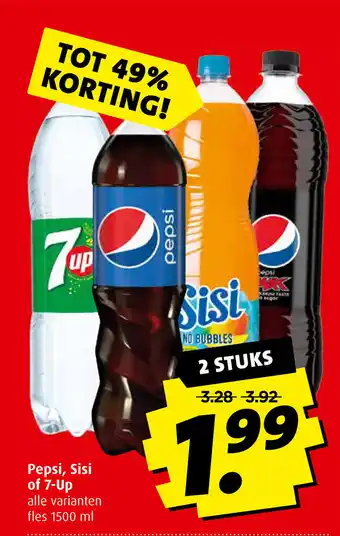 Boni Pepsi, Sisi of 7-Up 1500 ml aanbieding