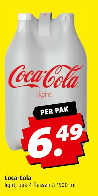 Boni Coca-Cola light, pak 4 flessen a 1500 ml aanbieding