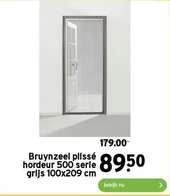 GAMMA Bruynzeel plissé hordeur 500 serie grijs 100x209 cm aanbieding