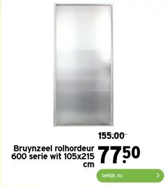 GAMMA Bruynzeel rolhordeur 600 serie wit 105x215 cm aanbieding